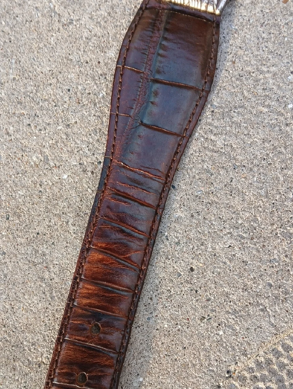 Fossil Leather Belt Womens Sz M Silver Buckle Brown Leather Sz M  28